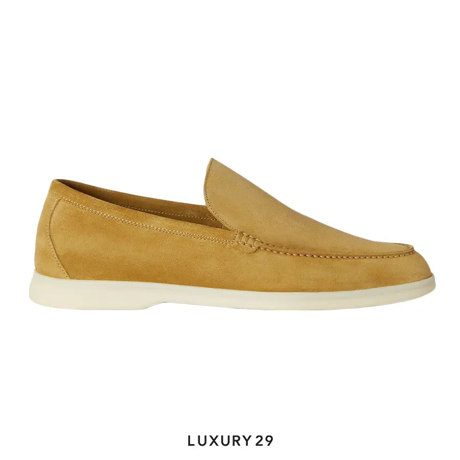 Loro Piana Summer Walk Loafers Suede Dijon