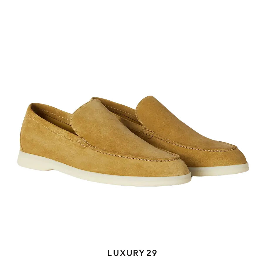 Loro Piana Summer Walk Loafers Suede Dijon LORO PIANA