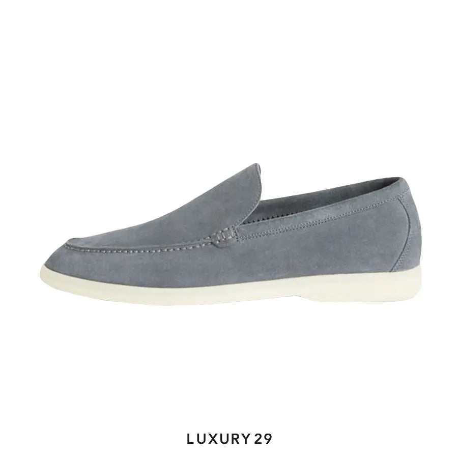 Loro Piana Summer Walk Loafers Suede Frozen Blue LORO PIANA