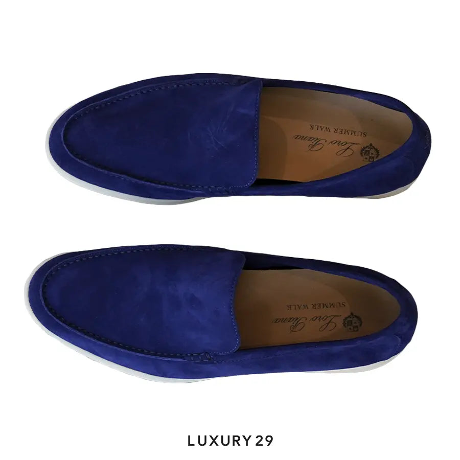 Loro Piana Summer Walk Loafers Suede Indaco LORO PIANA