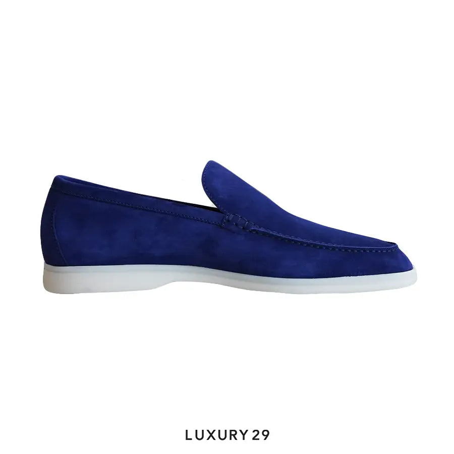 Loro Piana Summer Walk Loafers Suede Indaco