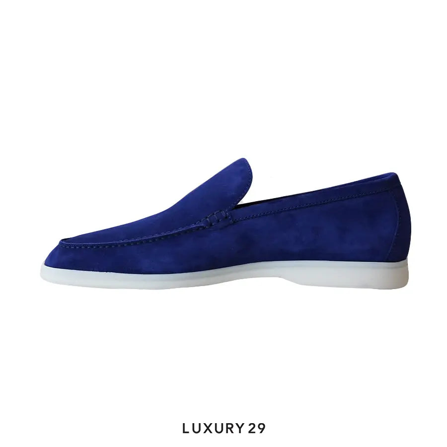 Loro Piana Summer Walk Loafers Suede Indaco LORO PIANA