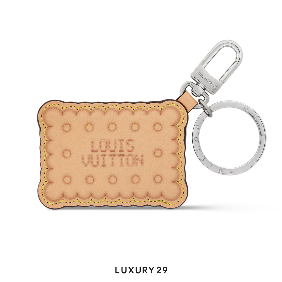 Louis Vuitton LV Biscuit Key Holder and Bag Charm Brown LOUIS VUITTON