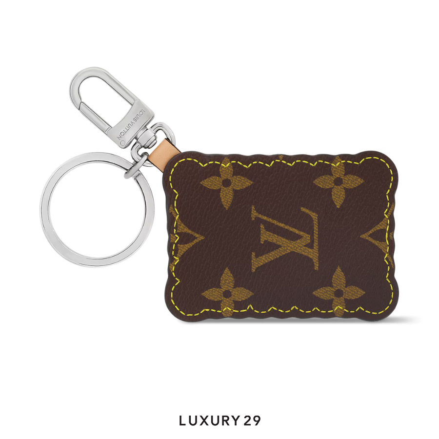 Louis Vuitton LV Biscuit Key Holder and Bag Charm Brown LOUIS VUITTON