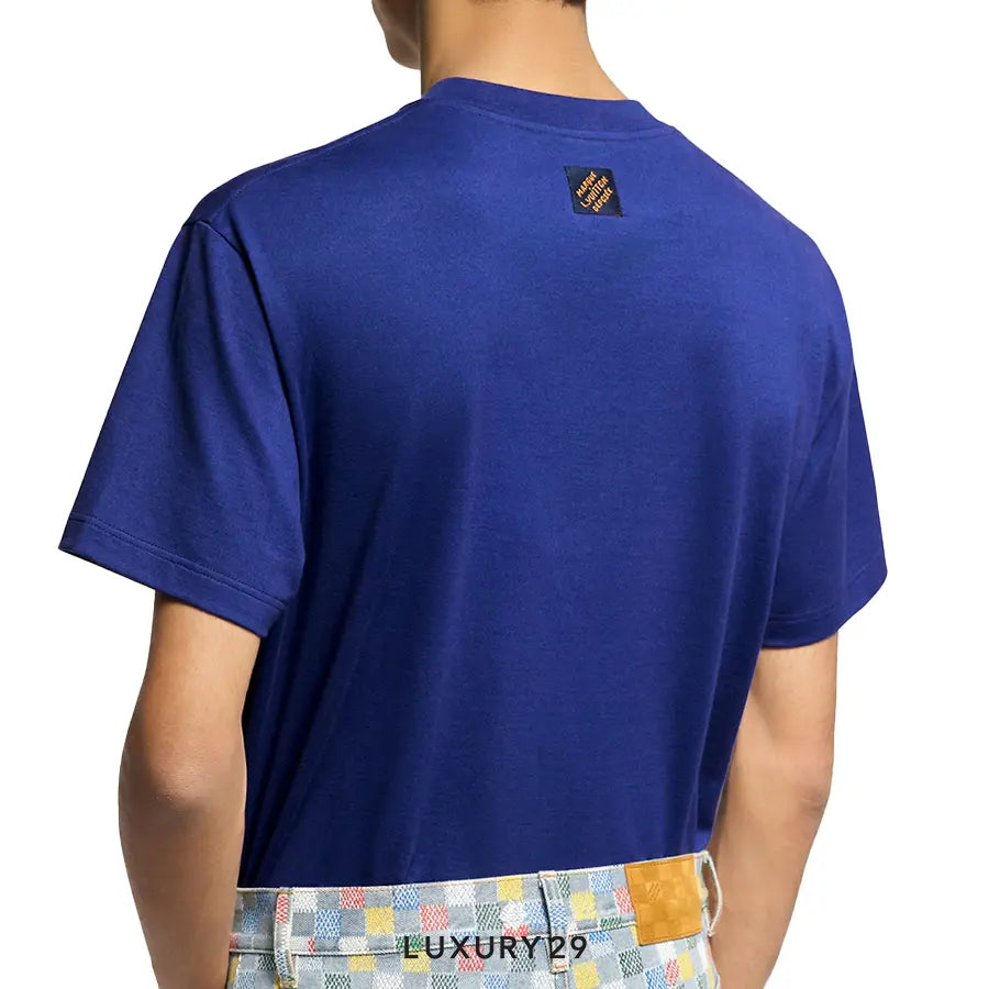 Louis Vuitton LV Embellished Cotton T-Shirt Clematis Blue LOUIS VUITTON Luxury29