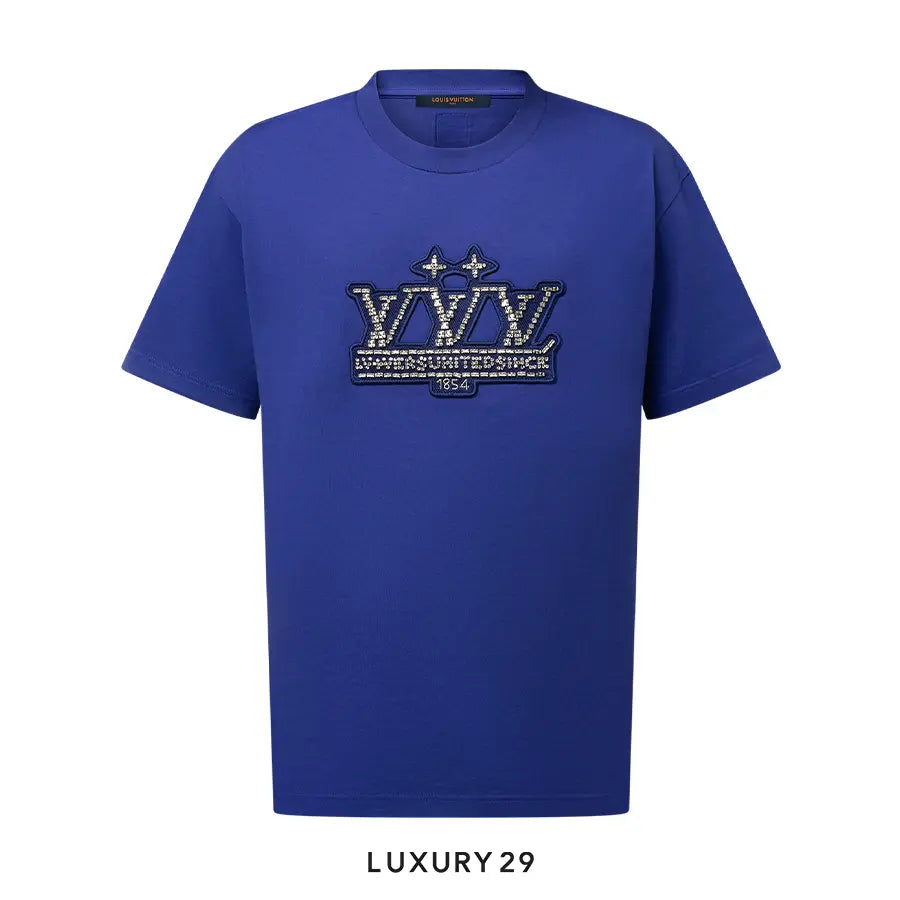 Louis Vuitton LV Embellished Cotton T-Shirt Clematis Blue LOUIS VUITTON Luxury29
