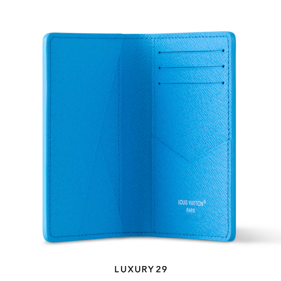 Louis Vuitton LV Pocket Organizer Wallet Pool Blue Colored Monogram Canvas LOUIS VUITTON Luxury29
