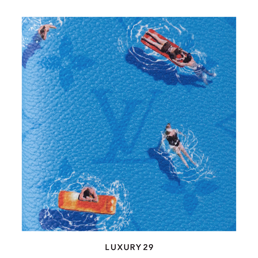 Louis Vuitton LV Pocket Organizer Wallet Pool Blue Colored Monogram Canvas LOUIS VUITTON Luxury29