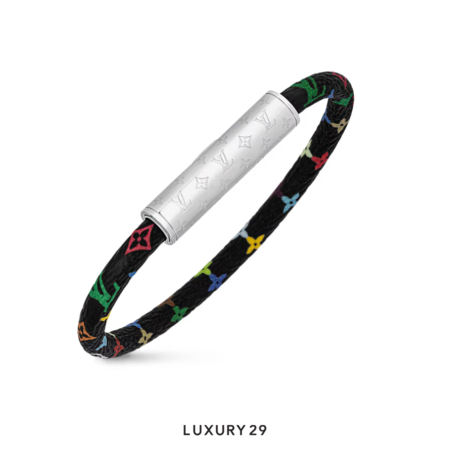 Louis Vuitton LV x TM LV Confidential Bracelet 17cm Black LOUIS VUITTON