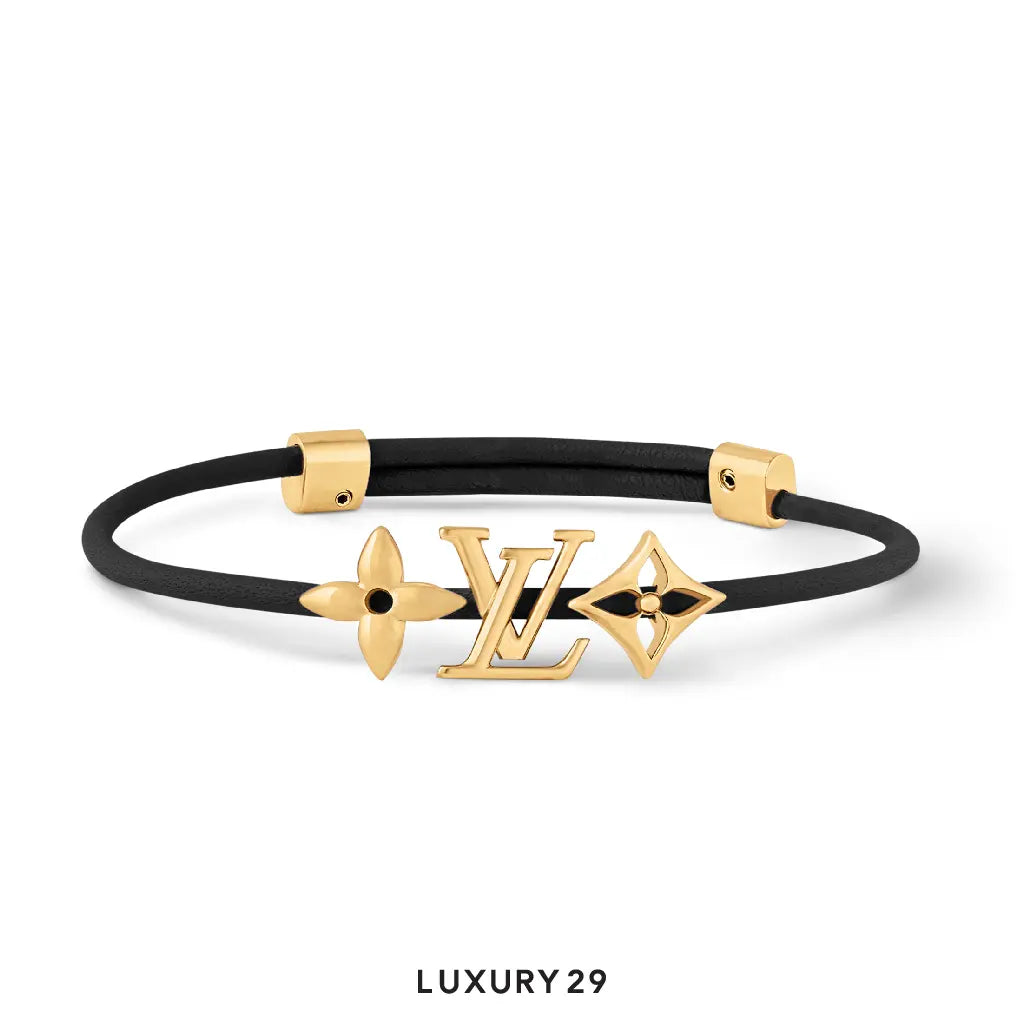 Louis Vuitton-LV Iconic Flower Bracelet Black LOUIS VUITTON