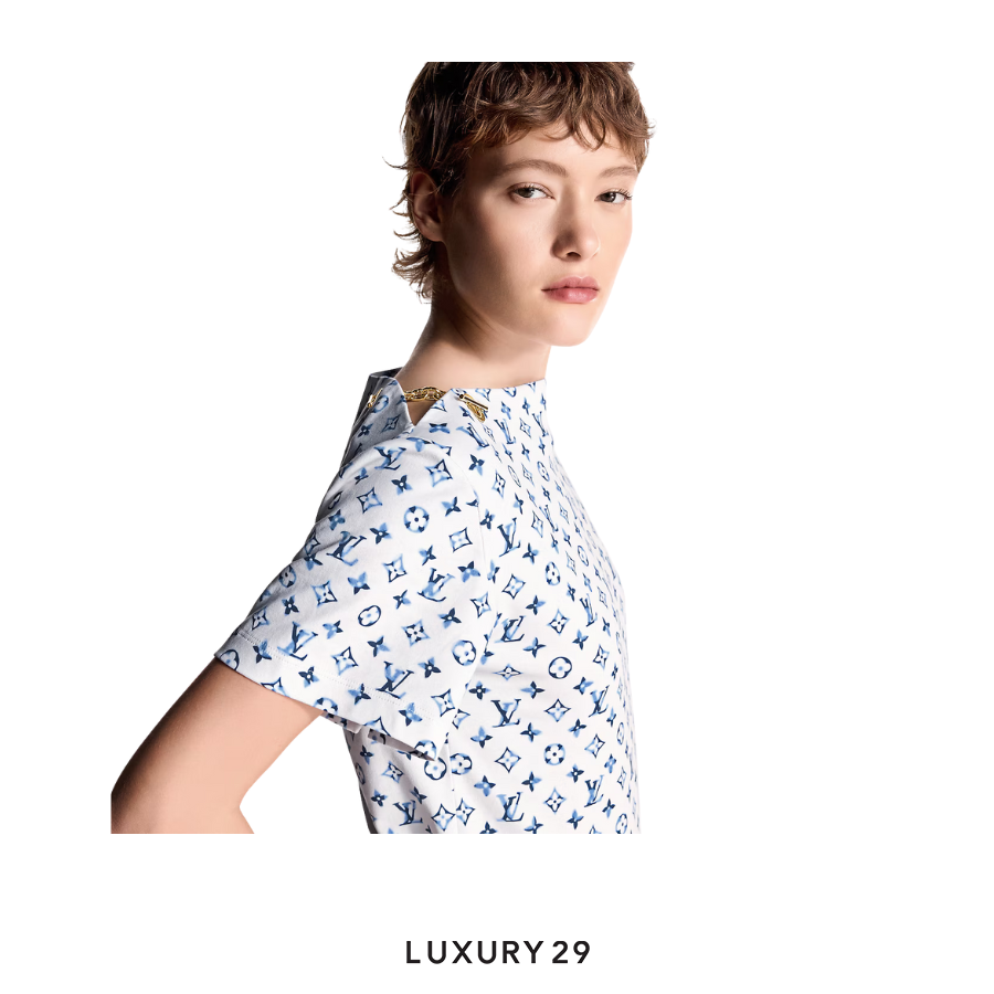 Louis Vuitton LV Aquarelle Monogram Eyelet T-Shirt  White LOUIS VUITTON
