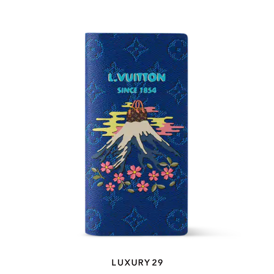 Louis Vuitton LV Brazza wallet Monogram Canvas Blue LOUIS VUITTON