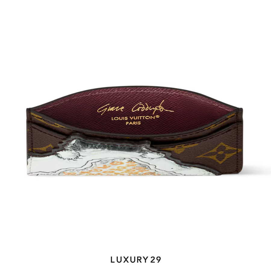Louis Vuitton LV Cat Nap Card Holder Decorated with cowhide leather LOUIS VUITTON