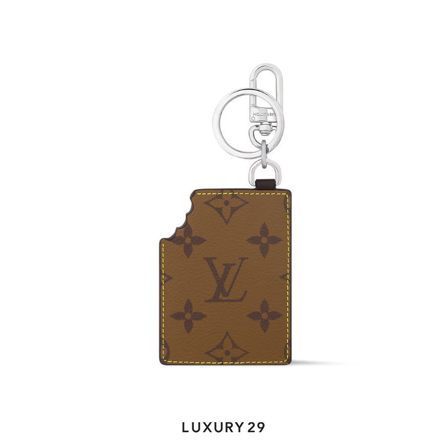 Louis Vuitton LV Chocolate Bar Key Holder and Bag Charm Black LOUIS VUITTON
