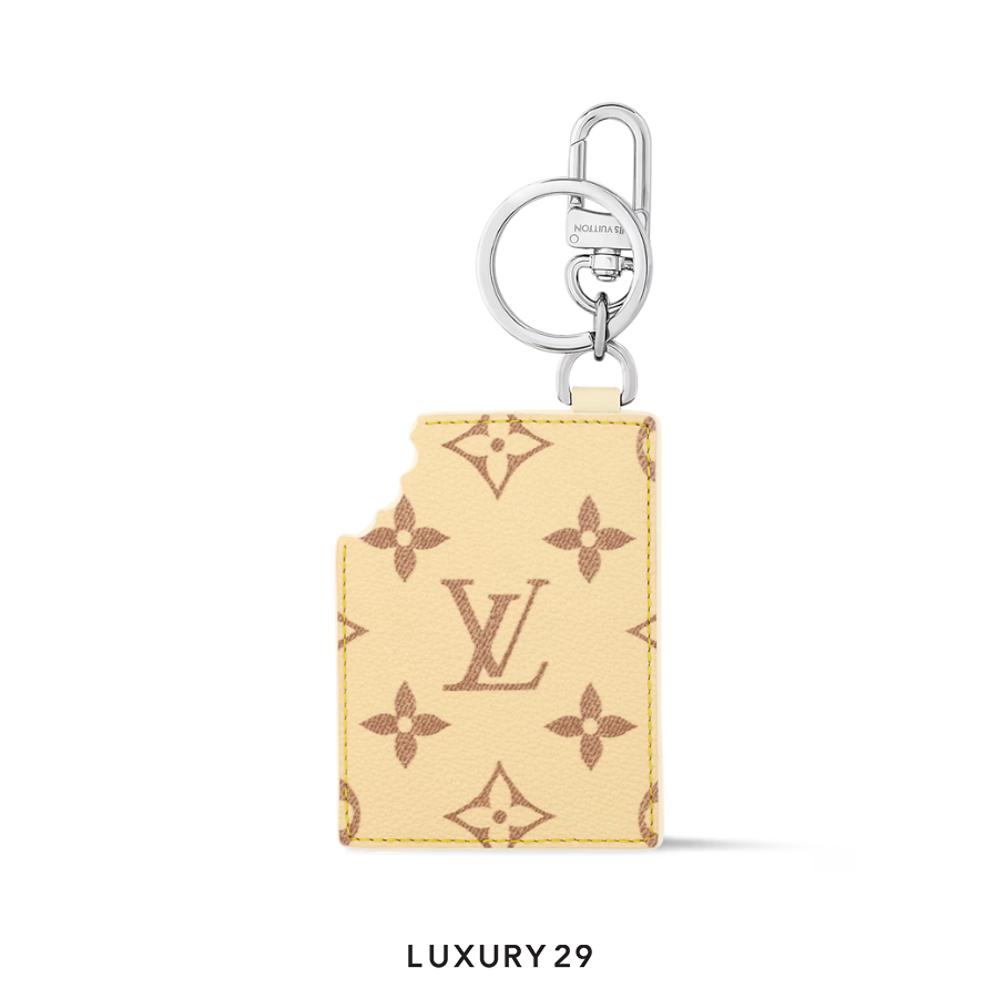 Louis Vuitton LV Chocolate Bar Key Holder and Bag Charm White LOUIS VUITTON