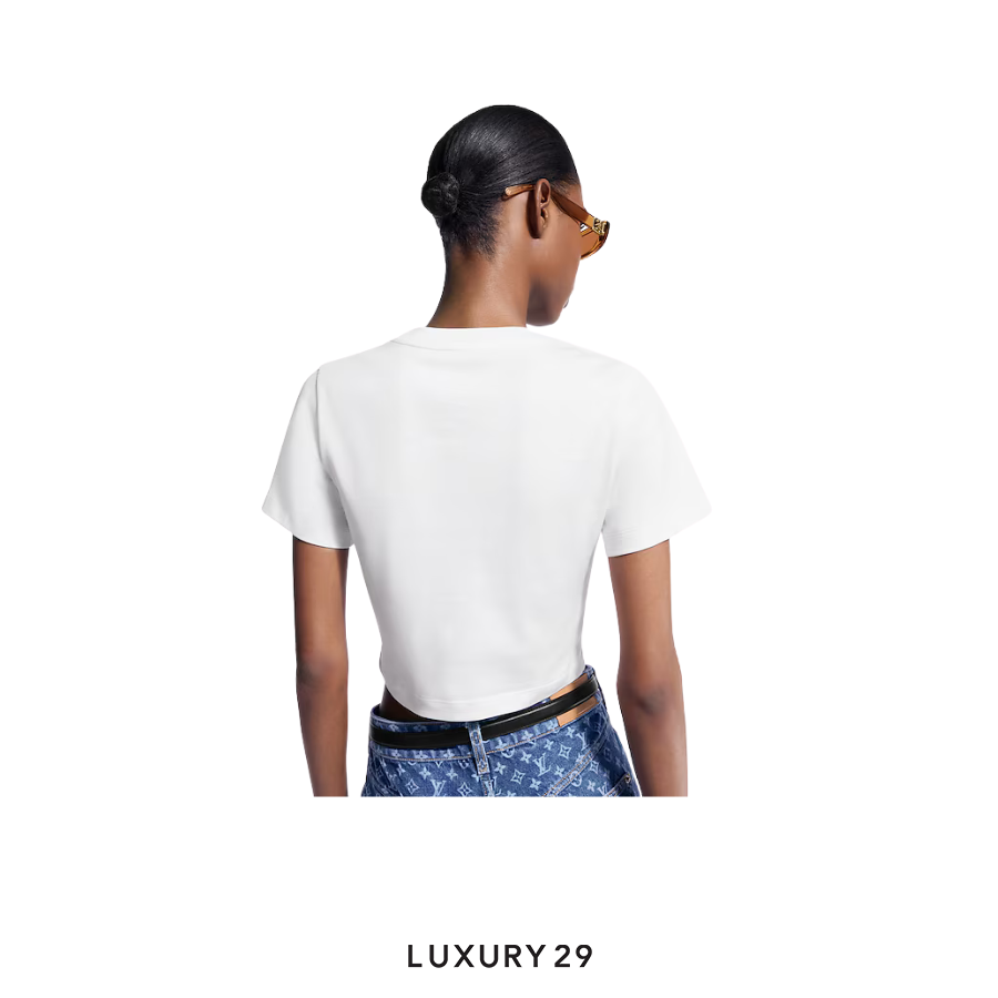 Louis Vuitton LV Cursive Signature Crop Top White LOUIS VUITTON