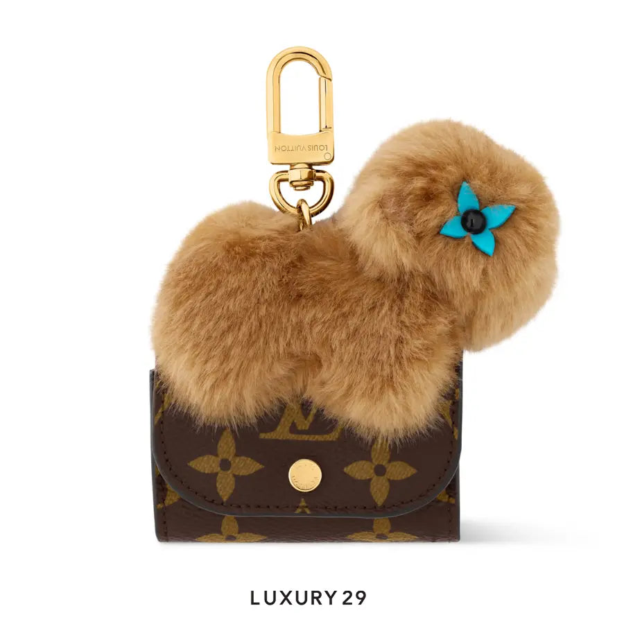 Louis Vuitton LV Cute Capybara Bag Charm Monogram leather Brown
