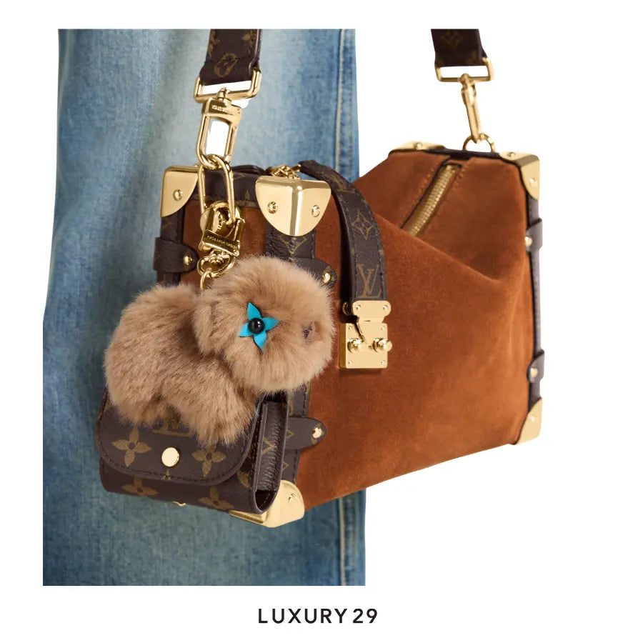 Louis Vuitton LV Cute Capybara Bag Charm Monogram leather Brown