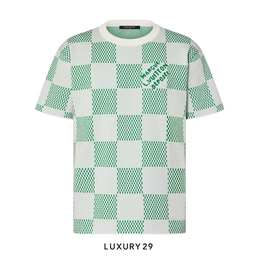 Louis Vuitton LV Damier Knitted Short-Sleeved Crewneck