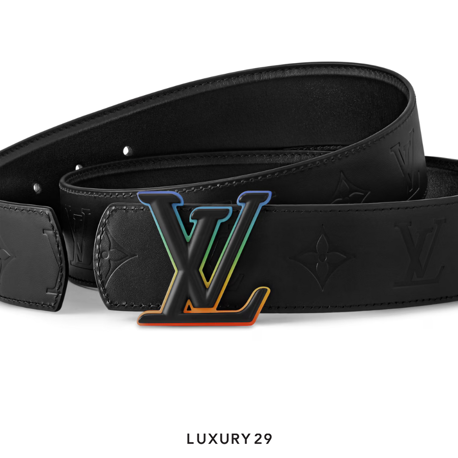 Louis Vuitton LV Dimension 40mm Reversible Belt Monogram-embossed leather, fine leather strap reverse Black LOUIS VUITTON