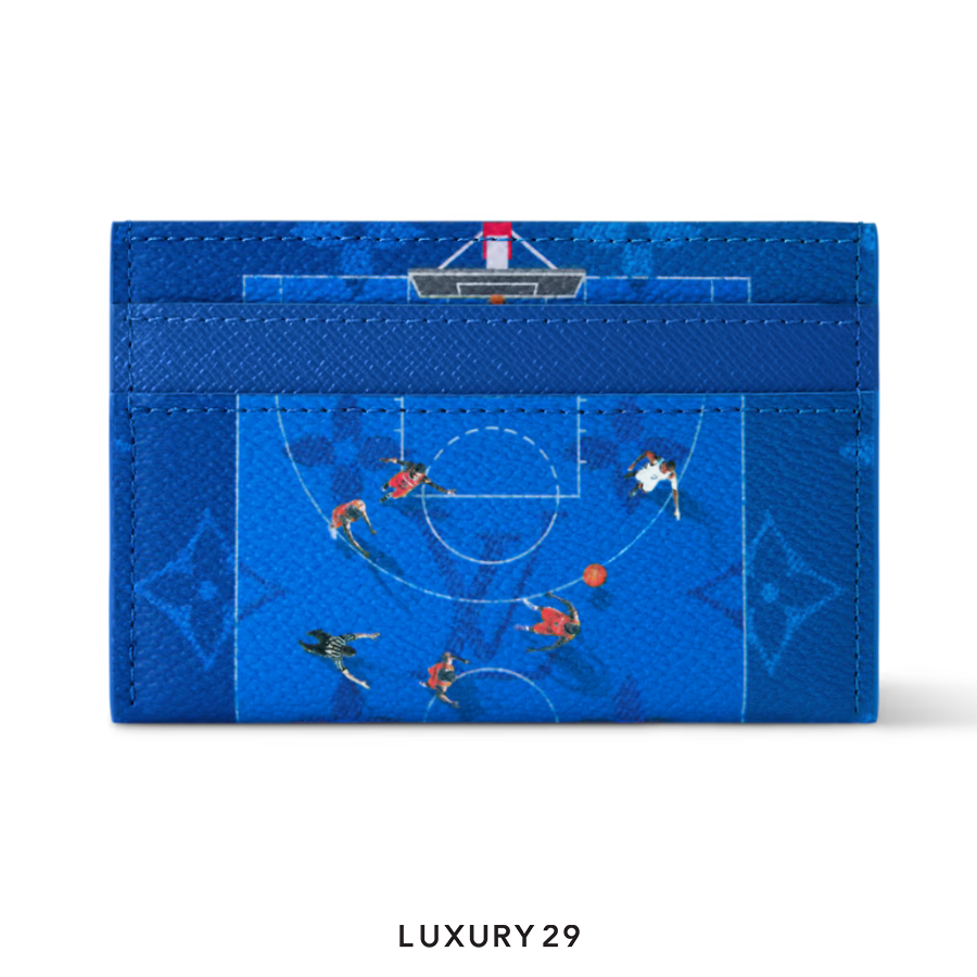 Louis Vuitton LV Double Card Holder Exclusive Online Pre-launch Blue LOUIS VUITTON