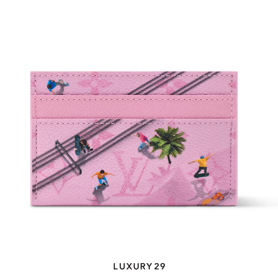 Louis Vuitton LV Double Card Holder Exclusive Online Pre-launch Pink LOUIS VUITTON