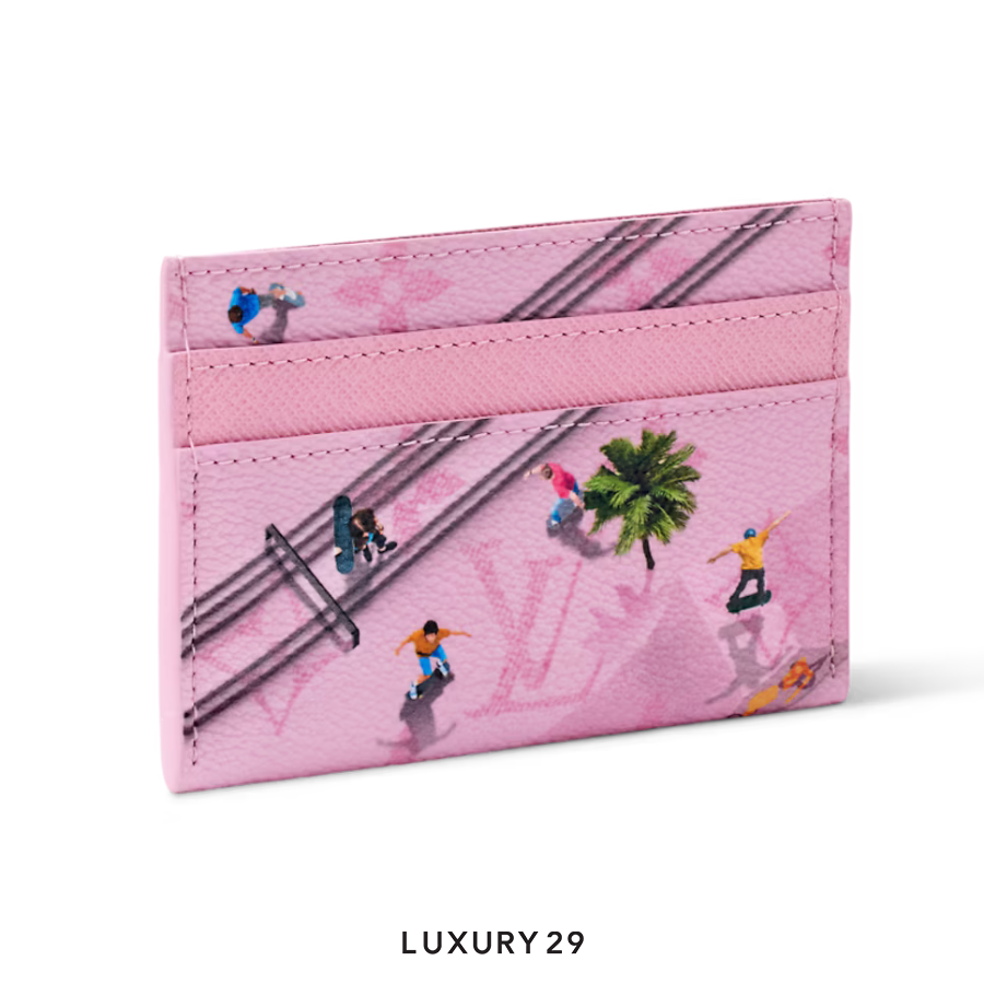 Louis Vuitton LV Double Card Holder Exclusive Online Pre-launch Pink LOUIS VUITTON