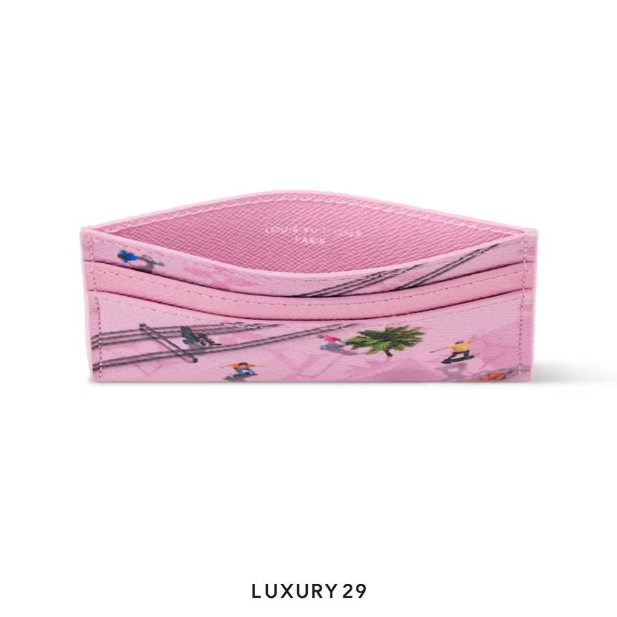 Louis Vuitton LV Double Card Holder Exclusive Online Pre-launch Pink LOUIS VUITTON
