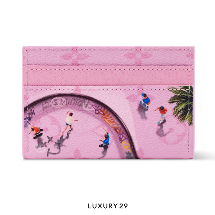 Louis Vuitton LV Double Card Holder Exclusive Online Pre-launch Pink LOUIS VUITTON