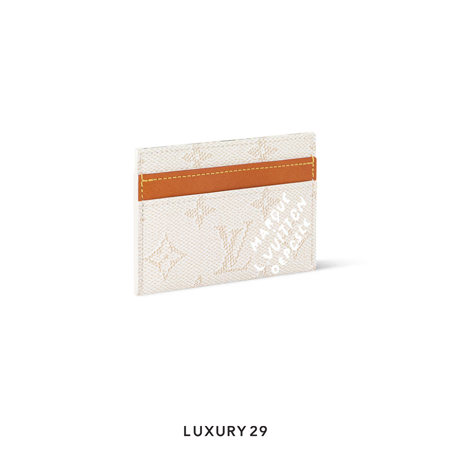 Louis Vuitton LV Double Card Holder Monogram Heritage coated canvas Off-White LOUIS VUITTON