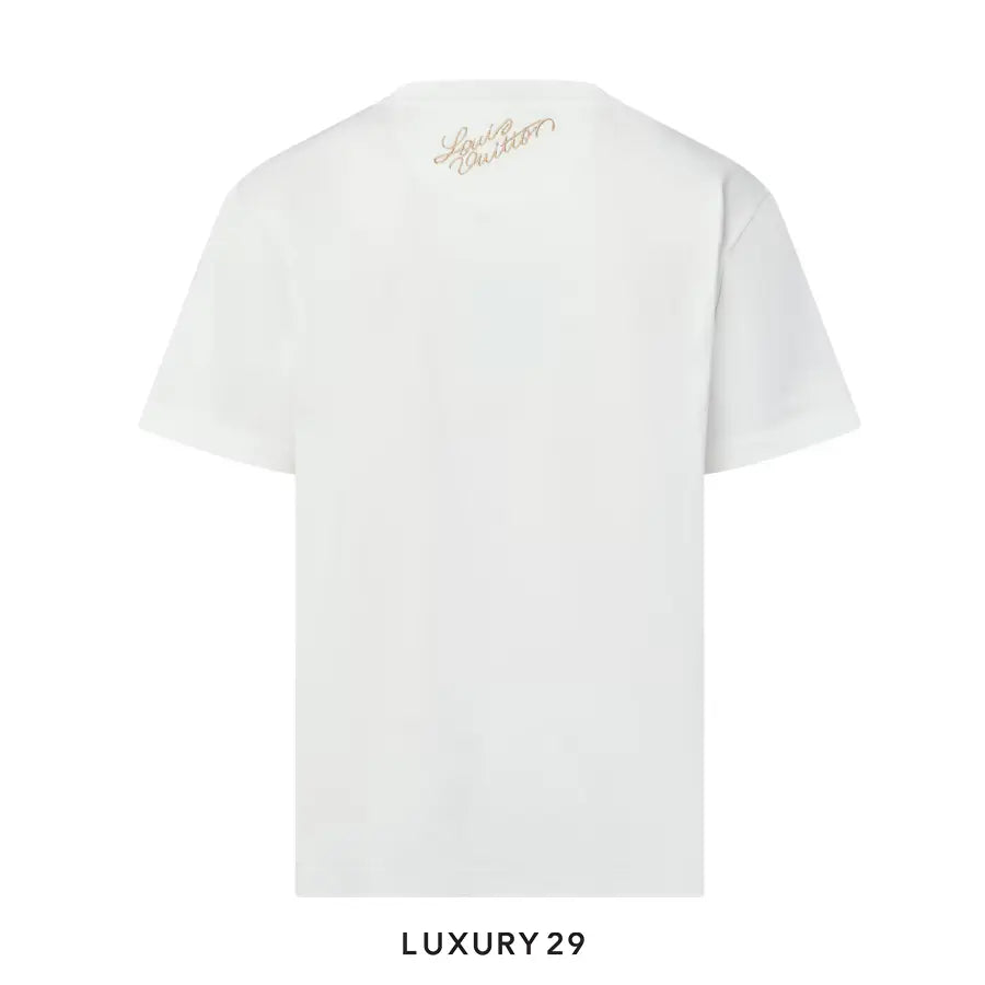 Louis Vuitton LV Embellished Cotton T-Shirt Milk White LOUIS VUITTON Luxury29