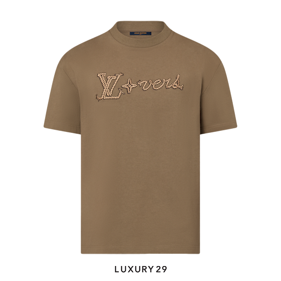 LV Embroidered Signature Cotton T-Shirt LOUIS VUITTON