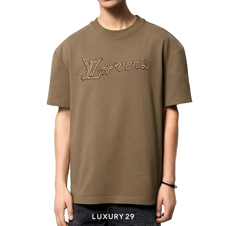 LV Embroidered Signature Cotton T-Shirt LOUIS VUITTON