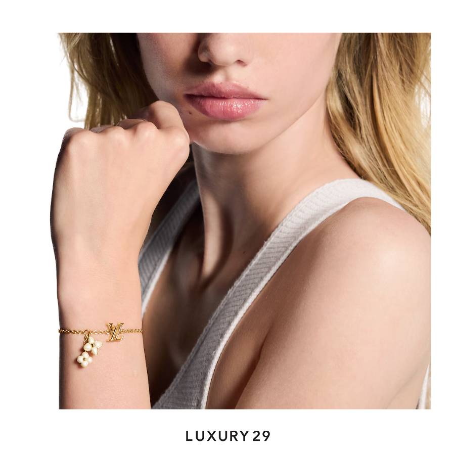 Louis Vuitton LV Floragram Bracelet Charm with iconic pendants Gold LOUIS VUITTON