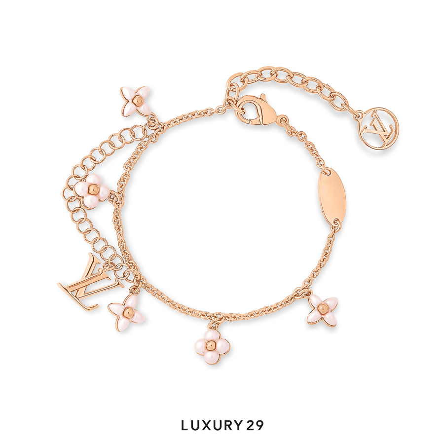 Louis Vuitton LV Floragram Bracelet Gold Pink LOUIS VUITTON Luxury29