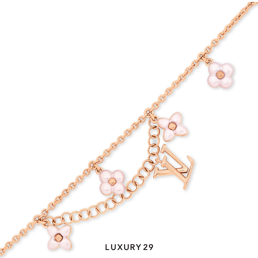 Louis Vuitton LV Floragram Bracelet Gold Pink LOUIS VUITTON Luxury29