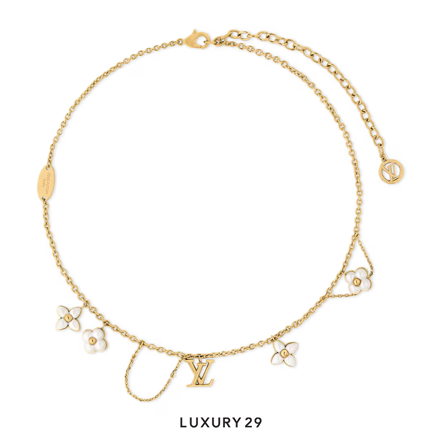Louis Vuitton LV Floragram Necklace Gold LOUIS VUITTON