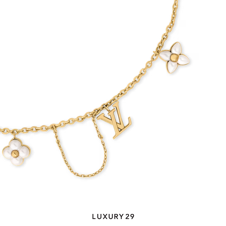 Louis Vuitton LV Floragram Necklace Gold LOUIS VUITTON