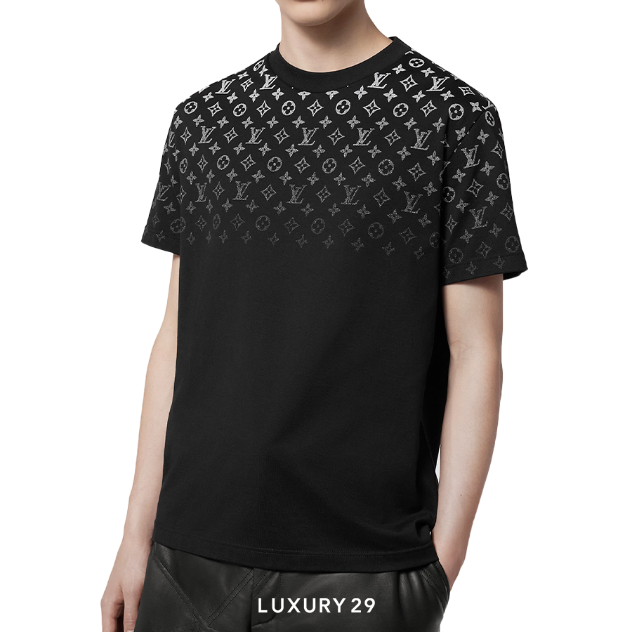 Louis Vuitton LV Gradient Cotton T-Shirt White/Black LOUIS VUITTON