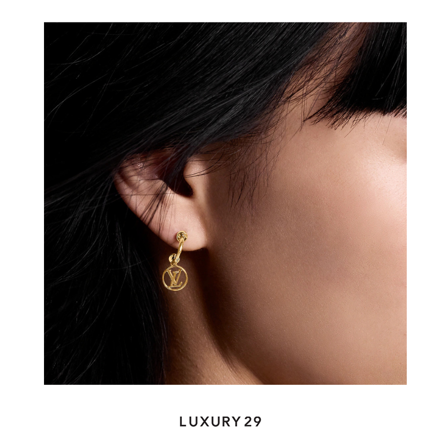 Louis Vuitton LV Icon Blooming Earrings Gold LOUIS VUITTON
