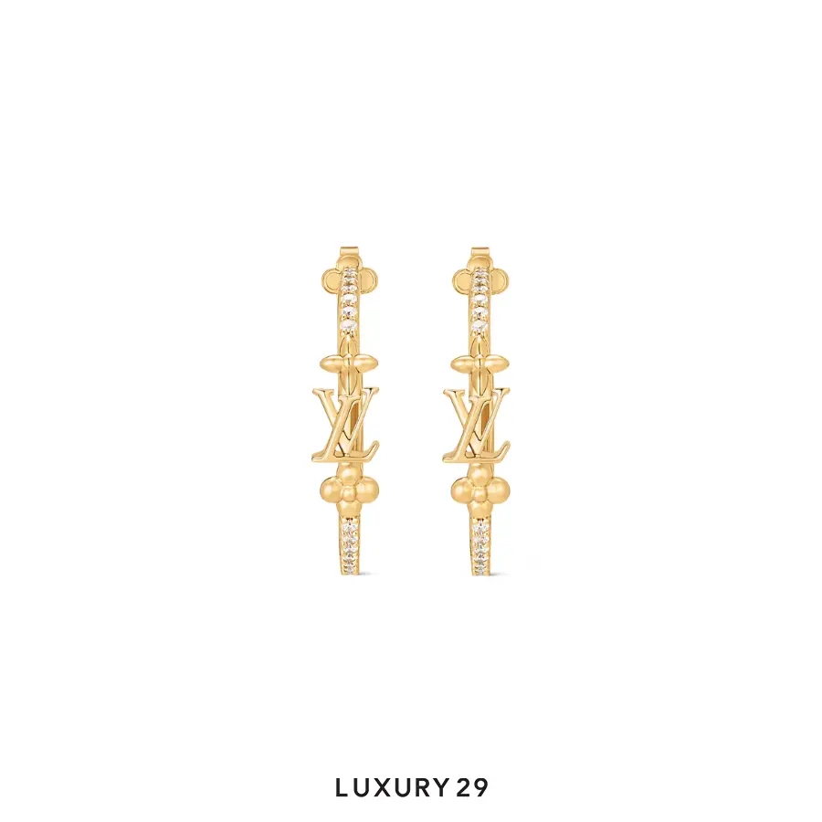 Louis Vuitton LV Iconic Earrings Gold LOUIS VUITTON Luxury29