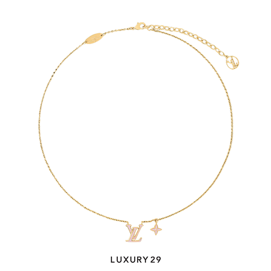 Louis Vuitton LV Iconic Enamel Necklace Pink LOUIS VUITTON