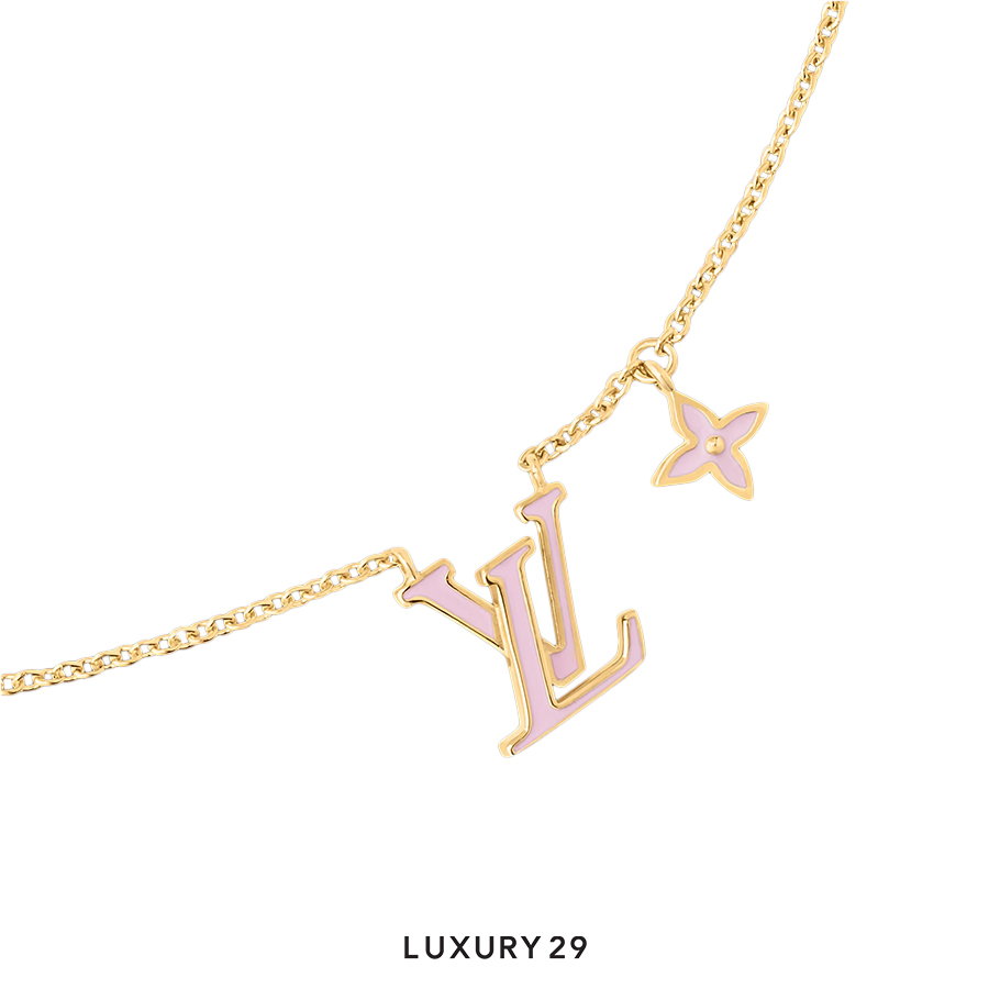 Louis Vuitton LV Iconic Enamel Necklace Pink LOUIS VUITTON