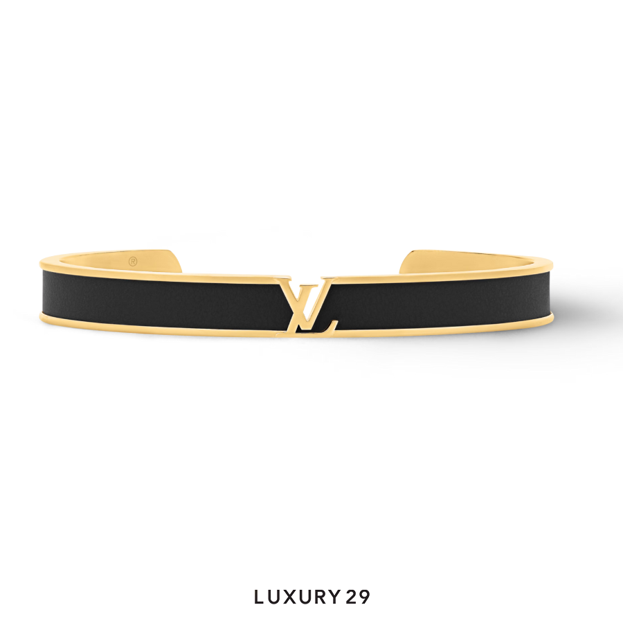 Louis Vuitton LV Initials Bracelet Black LOUIS VUITTON Luxury29