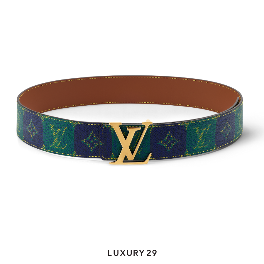 Louis Vuitton LV Initials College Monogram Heritage 40MM Reversible Belt Green LOUIS VUITTON Luxury29