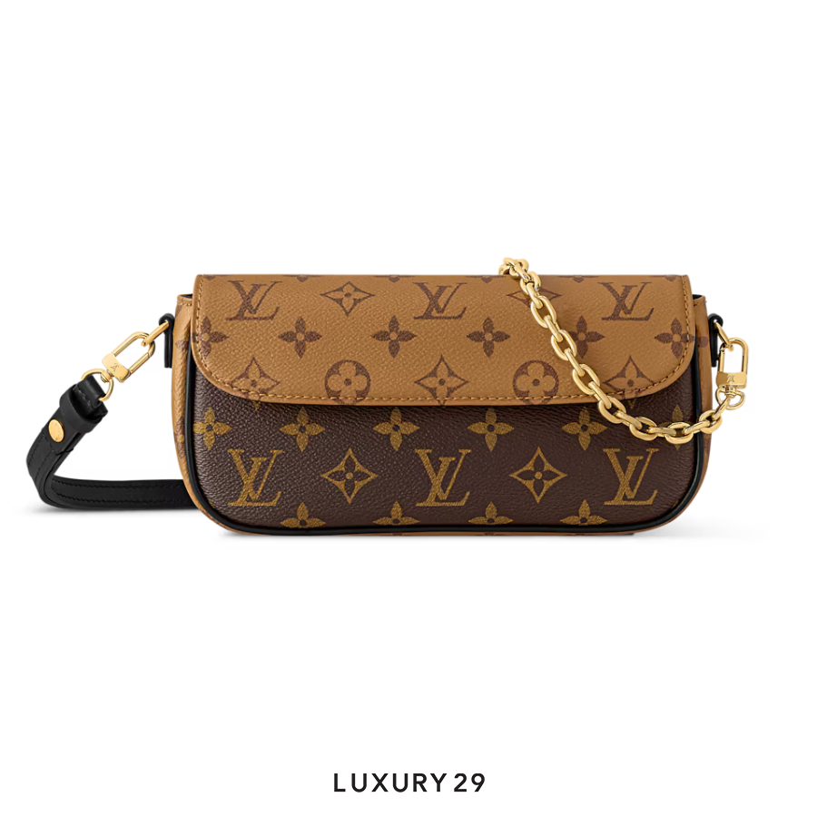 Louis Vuitton LV Ivy Chain Wallet Monogram Reverse Canvas Brown LOUIS VUITTON