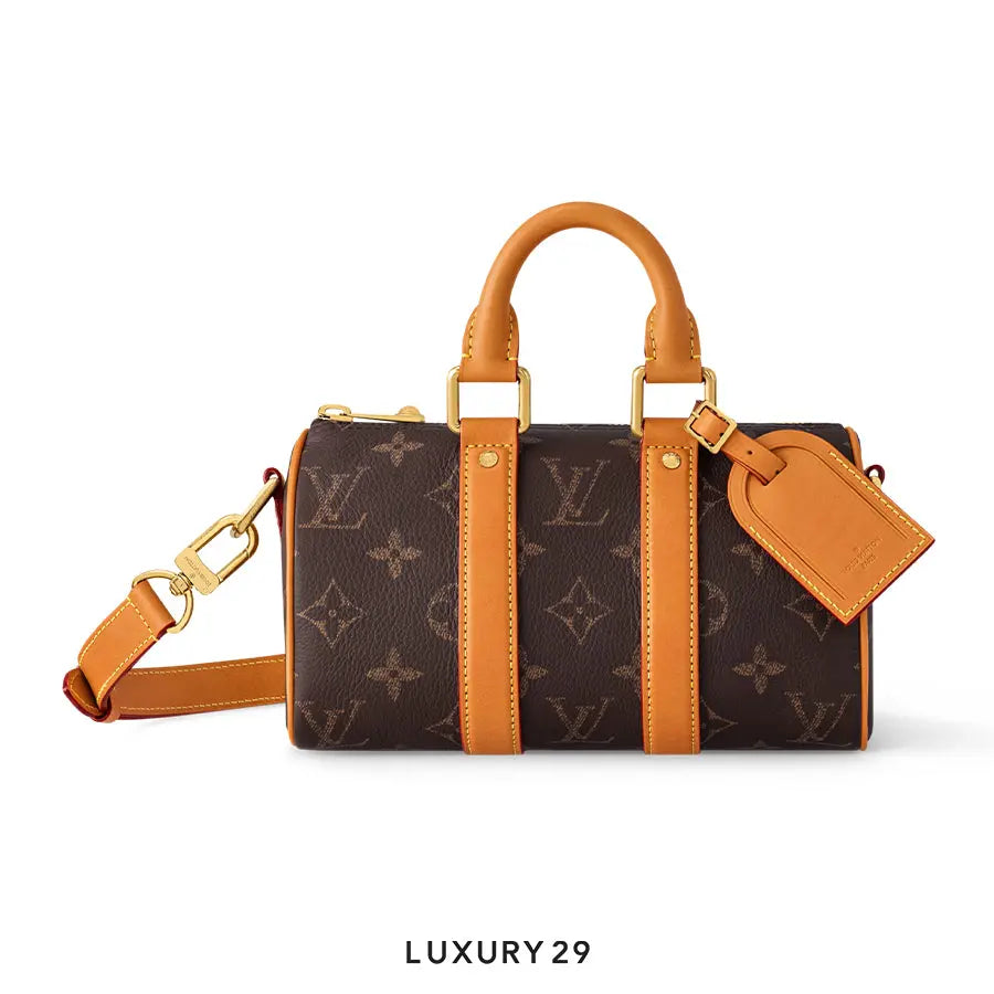 Louis Vuitton LV Keepall Bandouliere 25 Bag Calf leather Aged natural cowhide leather trim Autres Cuirs Monogram