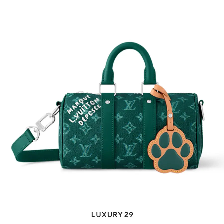 Louis Vuitton LV Keepall Bandouliere 25 green