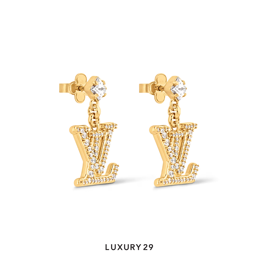 Louis Vuitton LV Lady LV Earrings Gold LOUIS VUITTON