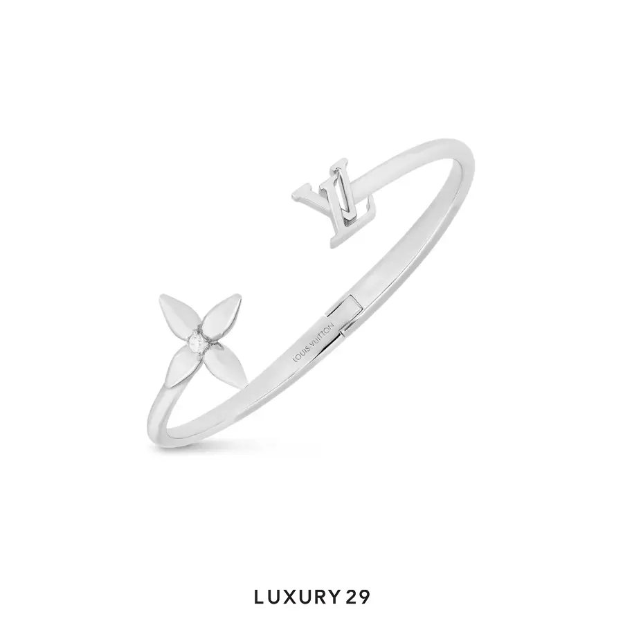 Louis Vuitton LV Louisette Signature Bracelet Silver LOUIS VUITTON Luxury29